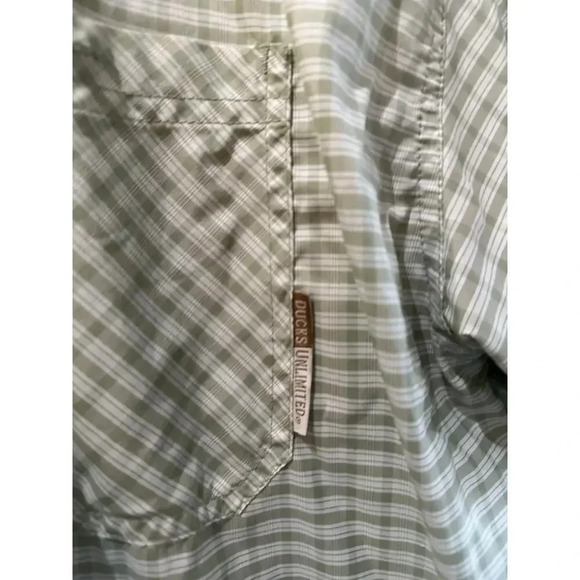 Ducks Unlimited Green Plaid Button-Down Casual Shirt Size L - Picture 4 of 7